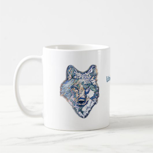 Die Winter Wolf (personalisierte) Kaffee-Tasse Kaffeetasse (Links)