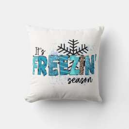 Die Winterferien mit ihren kalten Schneeflocken Kissen
