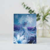 Die Wintergöttin Schnee und Eis Postkarte (Stehend Vorderseite)