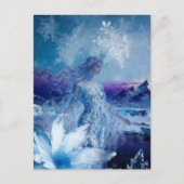 Die Wintergöttin Schnee und Eis Postkarte (Vorderseite)