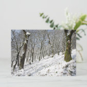 Die Winterkarte Macclesfield Forest Dankeskarte (Stehend Vorderseite)