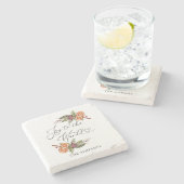 Die Winterlandschaft Freude an der Welt Steinuntersetzer (Seitenansicht)