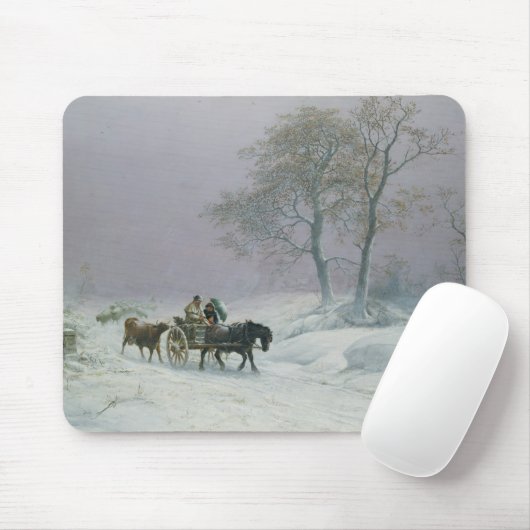 Die winterliche zu vermarkten Straße Mousepad (Mit Mouse)
