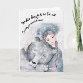 Die Wintermagie ist in der Luft | Schneekarte Einladung (Vorderseite)