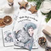 Die Wintermagie ist in der Luft | Schneekarte Einladung