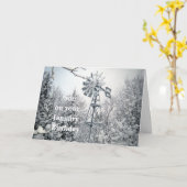 Die Winterszene von Son im Januar Karte (Gelbe Blume)