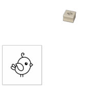 Die winzige Cartoon Bird Loyalty Punch Card erhalt Gummistempel (Stempel)