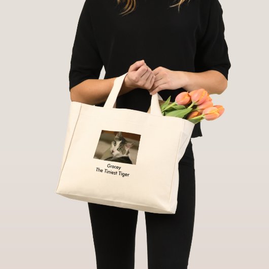 Die winzigste Tiger-Tasche Mini Stoffbeutel (Vorderseite (Produkt))