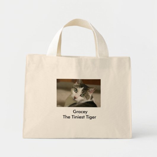 Die winzigste Tiger-Tasche Mini Stoffbeutel (Vorne)
