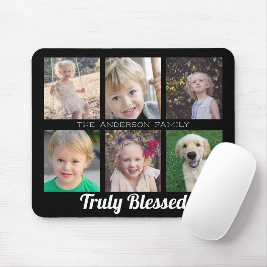 Die wirklich gesegnete 6 Foto Collage Mouse Pad Mousepad (Mit Mouse)