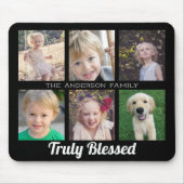 Die wirklich gesegnete 6 Foto Collage Mouse Pad Mousepad (Vorne)