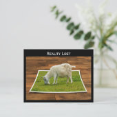 Die Wirklichkeit hat Ziegenweide auf Papiergras Po Postkarte (Stehend Vorderseite)