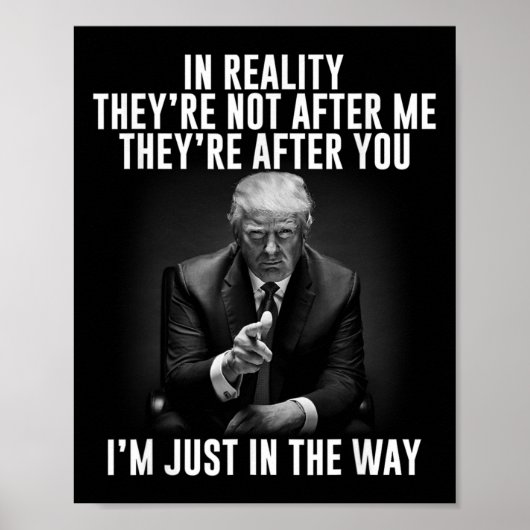 Die Wirklichkeit ist nicht hinter mir her, sondern Poster (Vorne)