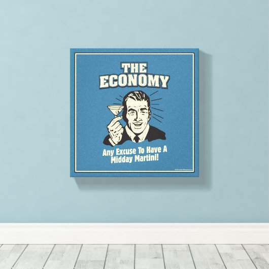 Die Wirtschaft: Mittag Martini Leinwanddruck (Insitu (Holzboden))