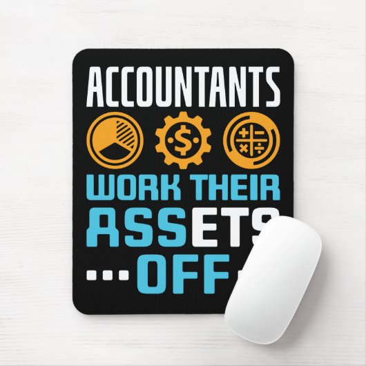 Die Wirtschaftsprüfer arbeiten ihre Vermögenswerte Mousepad (Mit Mouse)