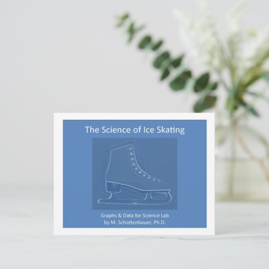 Die Wissenschaft der Eiskunde Skaten Postkarte (Stehend Vorderseite)