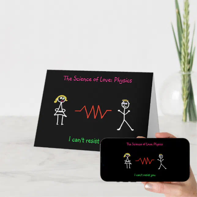 "Die Wissenschaft der Liebe Physik" Karte (Frau Zazzle.de