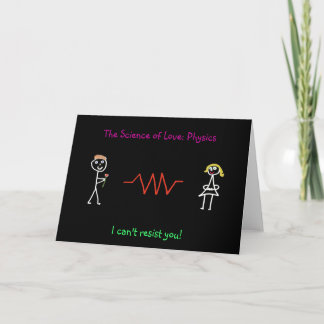 Die Wissenschaft der Liebe: Physik-Karte (machen Feiertagskarte