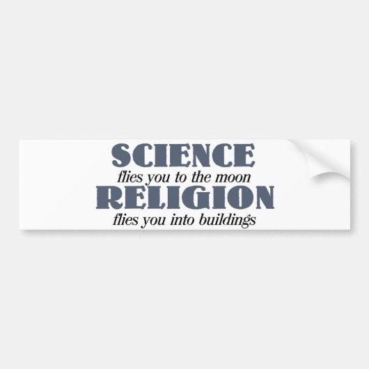 Die Wissenschaft fliegt dich zum Mond Autoaufkleber (Vorne)