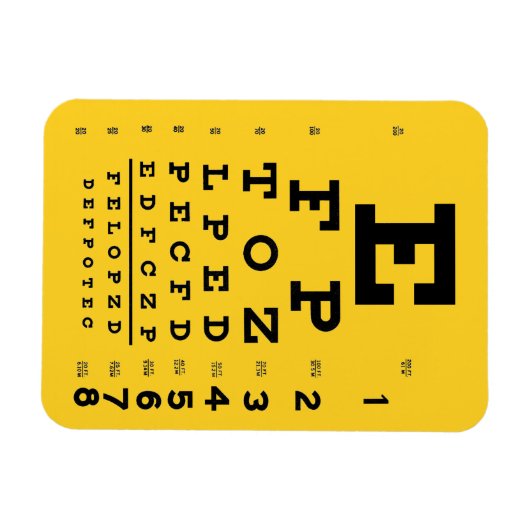 Die Wissenschaft ist Cool: Retro-Augendiagramm-Oph Magnet (Horizontal)