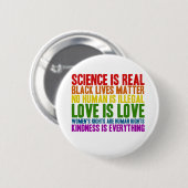 Die Wissenschaft ist ein richtiger "Black Lives Ma Button (Vorne & Hinten)