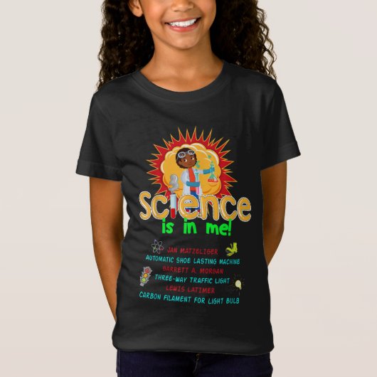 Die Wissenschaft ist in mir der Erfinder schwarzer T-Shirt (Vorderseite)