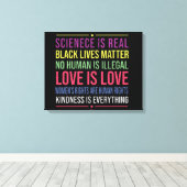 Die Wissenschaft ist real, das Schwarze Leben ist  Leinwanddruck (Insitu (Holzboden))