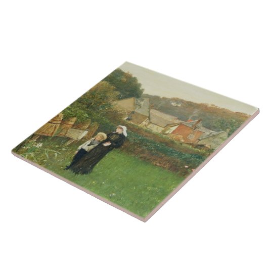 Die Witwe, 1895 (Öl auf Leinwand) Fliese (Seite)