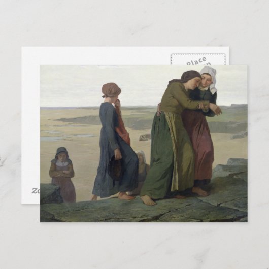 Die Witwe oder die Familie der Fischer Postkarte (Vorne/Hinten)