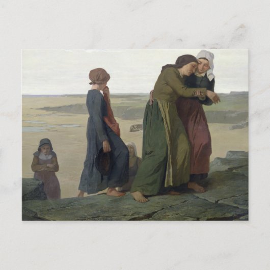 Die Witwe oder die Familie der Fischer Postkarte (Vorderseite)