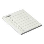 Die Woche im Stil organisieren Notizblock (angewinkelt)