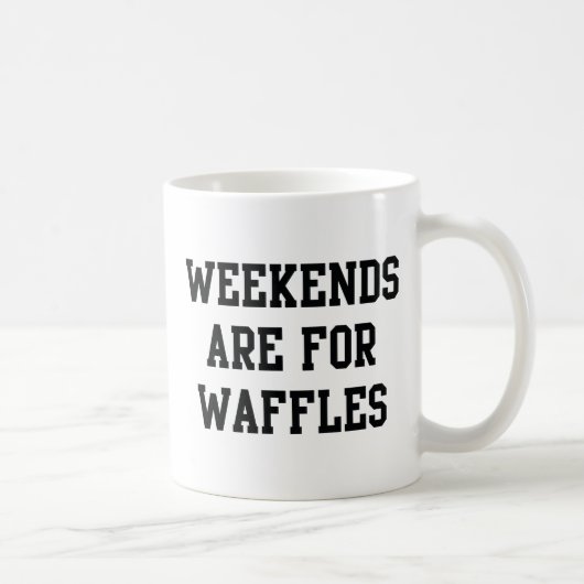 Die Wochenenden sind für Waffeln Kaffeetasse (Rechts)