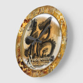 DIE WOHLSTANDS-VERBINDUNG: Kunst des chinesischen Große Wanduhr (Winkel)