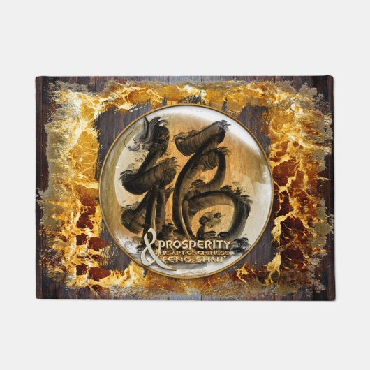 DIE WOHLSTANDS-VERBINDUNG: Kunst von Fengshui Fußmatte (Vorderseite)