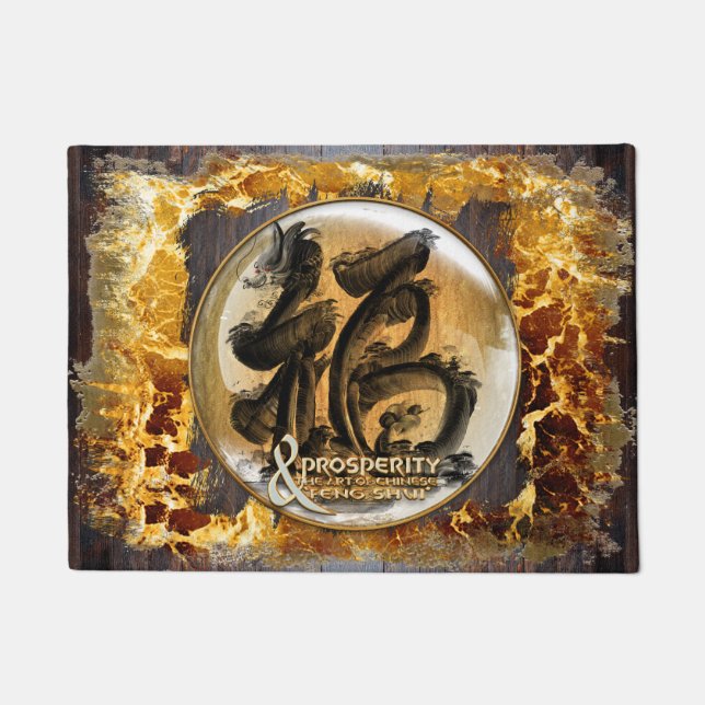 DIE WOHLSTANDS-VERBINDUNG: Kunst von Fengshui Fußmatte (Vorderseite)