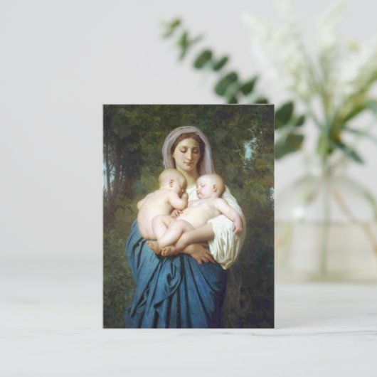 Die Wohltätigkeit von William-Adolphe Bouguereau Postkarte (Stehend Vorderseite)