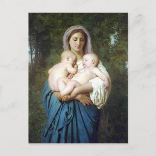 Die Wohltätigkeit von William-Adolphe Bouguereau Postkarte (Vorderseite)
