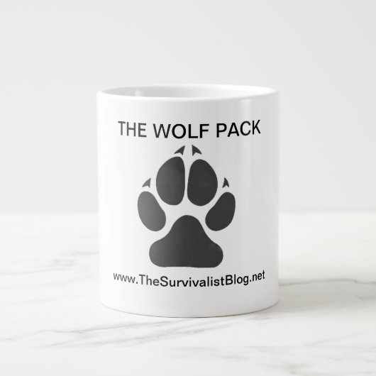 Die Wolf-Satz-Kaffee-Tasse Jumbo-Tasse (Vorderseite)