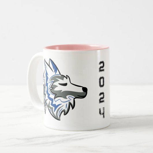 Die Wölfe-Tasse Zweifarbige Tasse (Vorderseite Links)