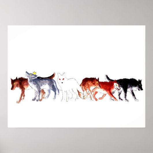 Die Wölfe Winterfell Poster (Vorne)