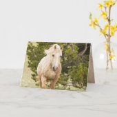 Die Wolke steigt auf die Grusskarte des Wilden Pfe Karte (Gelbe Blume)