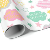 Die Wolken Geschenkpapier (Rolleneckpunkt)