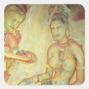 Die Wolken-Maide, von der Felsen-Festung Quadratischer Aufkleber