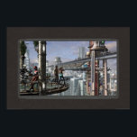 Die Wolken werden bald um (30x20") Poster<br><div class="desc">Hier ist ein neues großes Bild aus meiner Welt der Retropolis: es heißt "The Clouds Will Ball By", nach einem Song aus dem Jahr 1932 (Woods, Dixon/Lawrence). Denn das ist genau die Zukunft, die es ist. Ich habe etwa sechs Wochen auf dem Bild verbracht. Es begann als eine grobe kleine...</div>