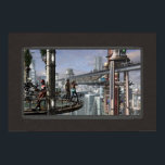 Die Wolken werden bald um (30x20") Poster<br><div class="desc">Hier ist ein neues großes Bild aus meiner Welt der Retropolis: es heißt "The Clouds Will Ball By", nach einem Song aus dem Jahr 1932 (Woods, Dixon/Lawrence). Denn das ist genau die Zukunft, die es ist. Ich habe etwa sechs Wochen auf dem Bild verbracht. Es begann als eine grobe kleine...</div>