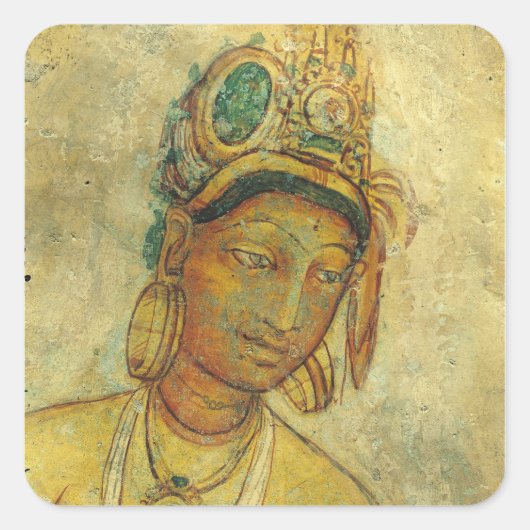 Die Wolkenkratzer Quadratischer Aufkleber (Vorderseite)