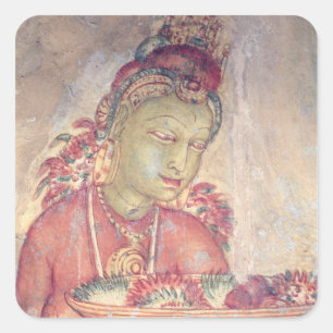 Die Wolkenkratzer von der Festung Rock, Quadratischer Aufkleber