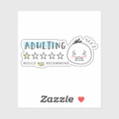 Die Wolle Erwachsenen nicht empfehlen Meme Aufkleber (Blatt)