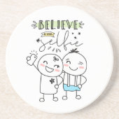 Die Wolle glauben an Ihr #selfie Funny Zitat Getränkeuntersetzer (Vorne)