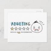 Die Wollerwachsenen würden keine Meme Card empfehl Postkarte (Vorne/Hinten)